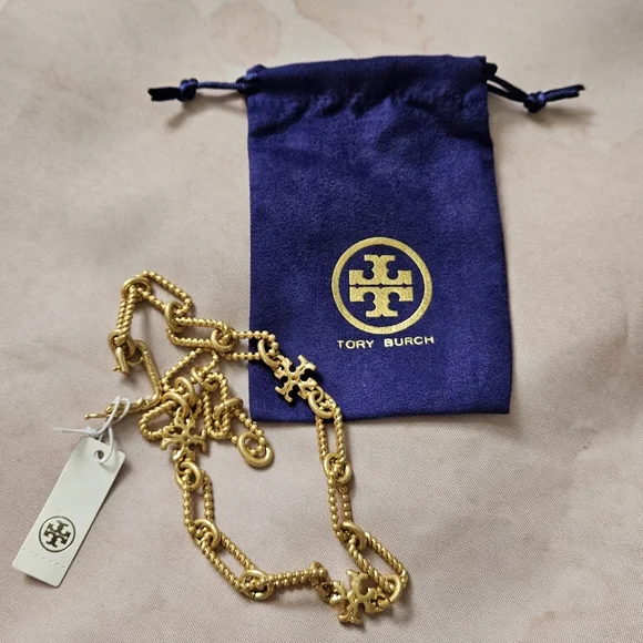Tory Burch Signature Gold Chain Necklace - Roxanne Collection - Picture 6 of 6